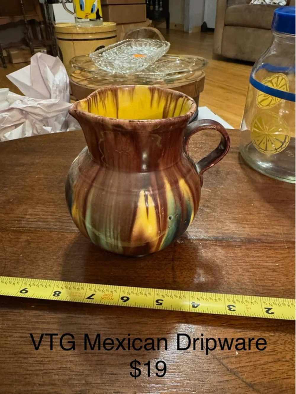 Vintage Mexican dripware pottery